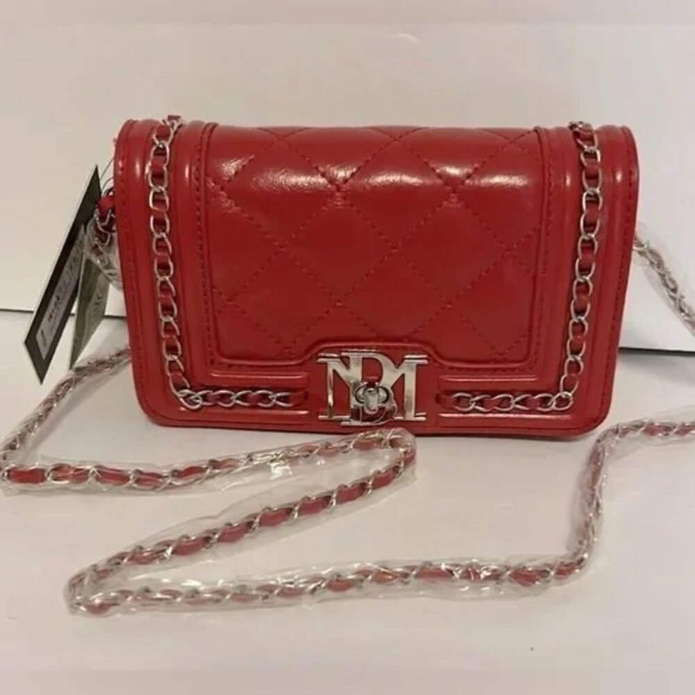 Badgley Mischka Red Chain Crossbody NWT - Picture 2 of 8